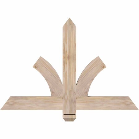 Ekena Millwork Redmond Smooth Timber Gable Bracket, Douglas Fir, 36"W x 24"H x 1 1/2"D x 3 1/2"F, 16/12 Pitch GBW036X24X0204RED00SDF